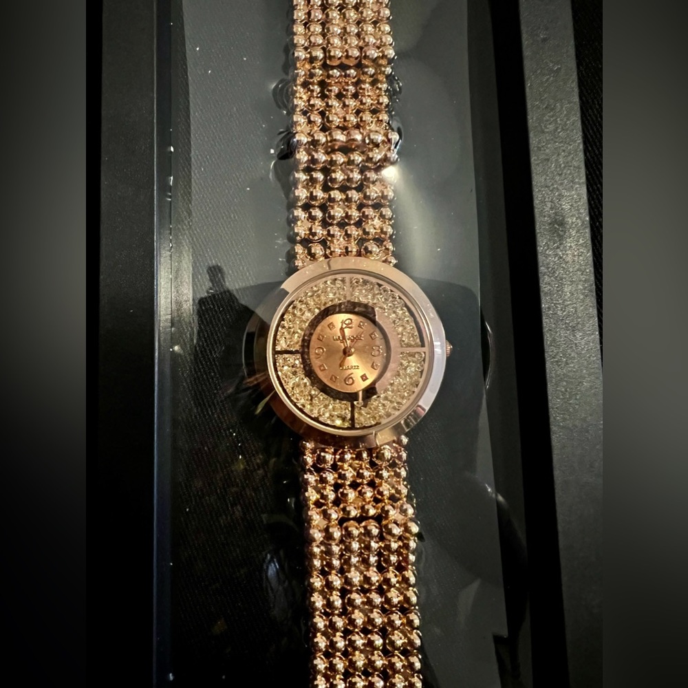 Brand New Rose Gold Crystal Watch